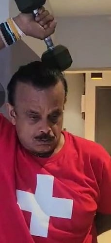 Shihan Hussaini at a gym