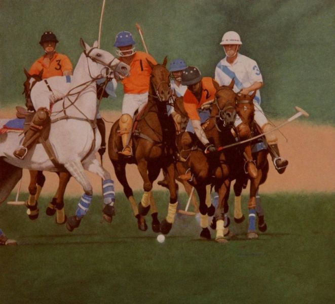 Shikhar Pahariya playing for the Royal Jaipur Polo Team