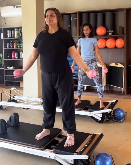 Shilpa Shirodkar while at a gym