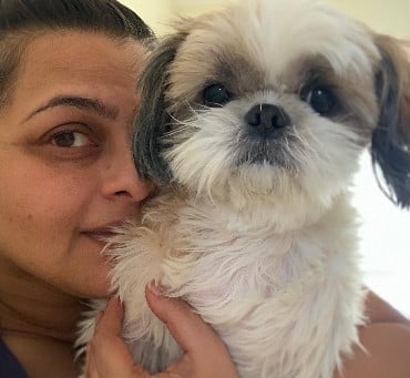 Shilpa Shirodkar with her pet dog