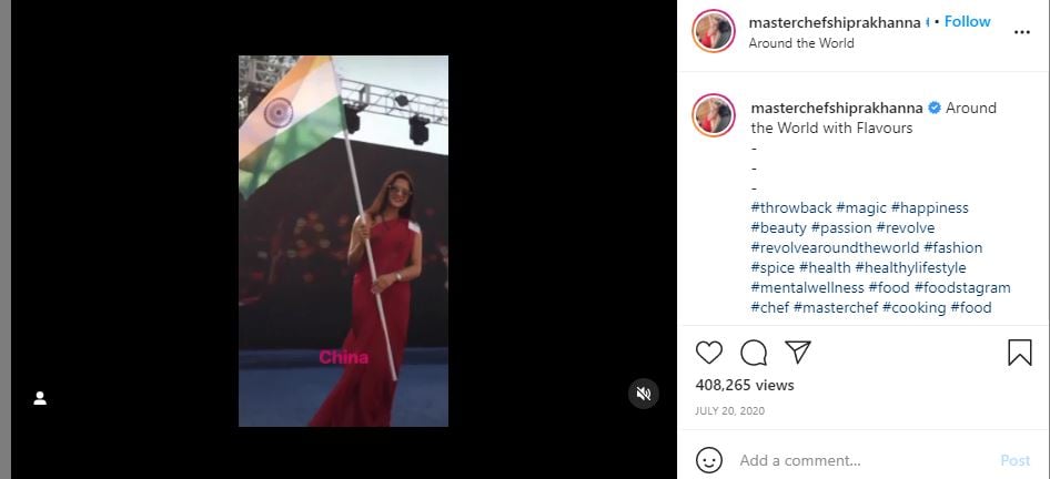 Shipra Khanna around the world with different flavours of India