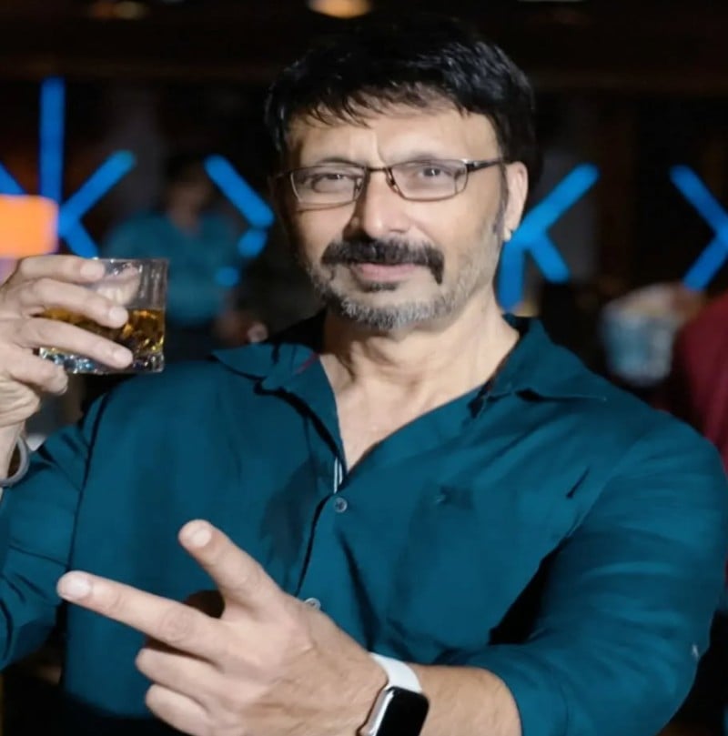Shiva Rindani, while enjoying an alcoholic drink