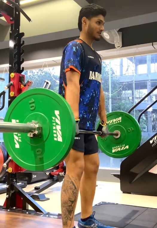 Shivalik Sharma during a gym session