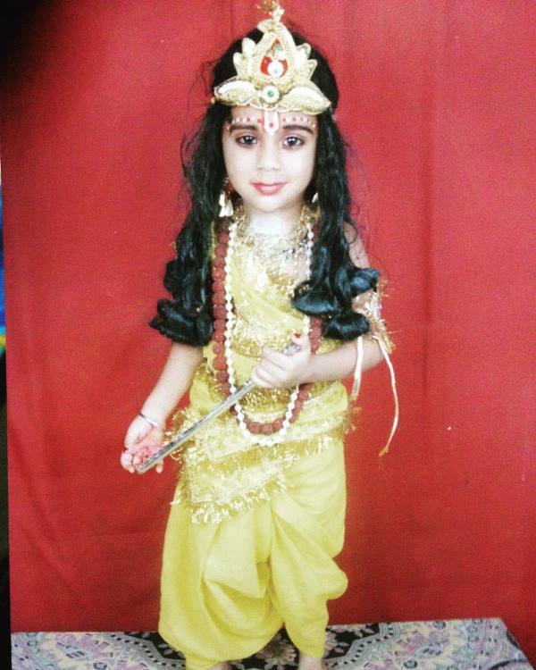Shivam Dikro dressed as Lord Krishna