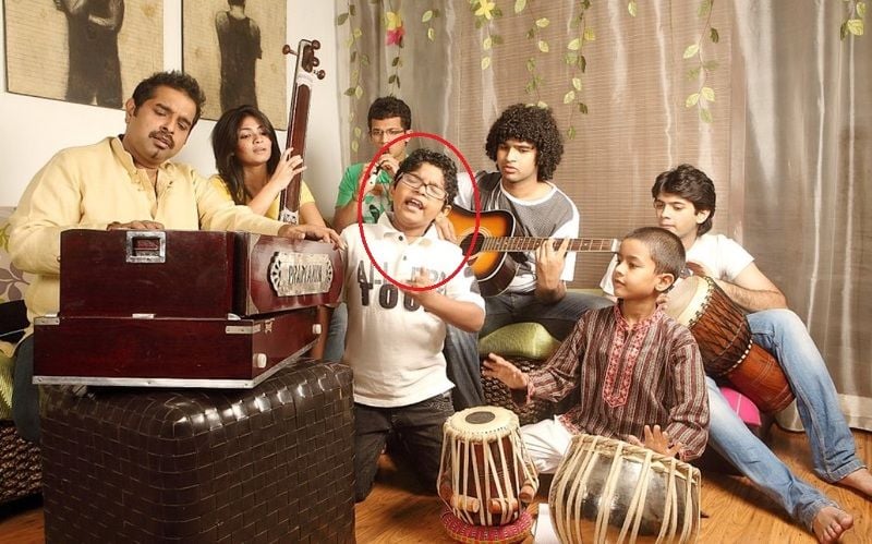 Shivam Mahadevan practicing during his childhood