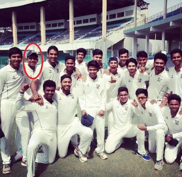 Shivam Mavi with his teammates during his Uttar Pradesh Under-19 days