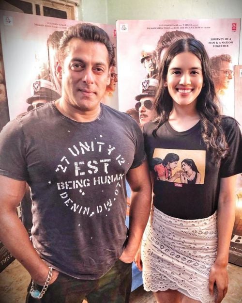 Shivani Bafna after interviewing Salman Khan