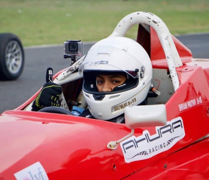Shivani Pruthvi racing for Ahura Racing team