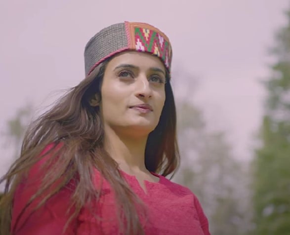 Shivani Thakur in the music video of the Himachali song 
