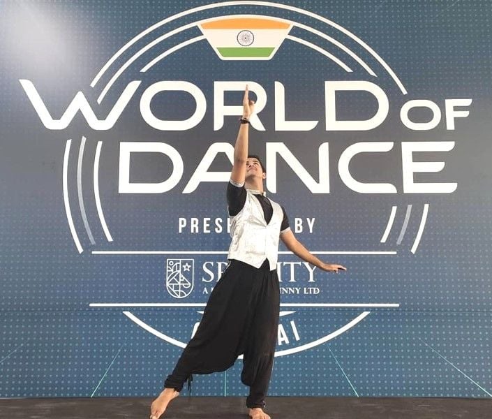 Shivanshu Soni at the stage of World of Dance 2021
