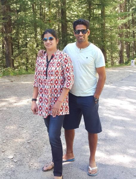 Shivendra Singh with his wife Nishi