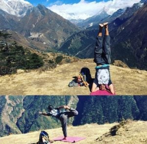 Shivendraa Om Saainiyol Doing Yoga