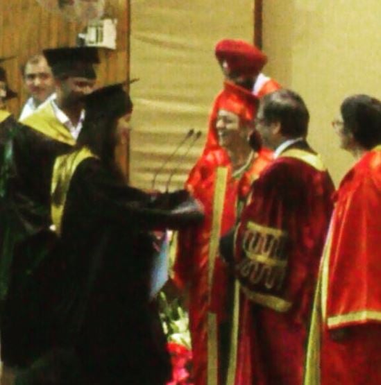 Shivjyoti Rajput during her convocation ceremony