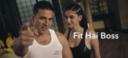 Shivjyoti in an advertisement with Akshay Kumar
