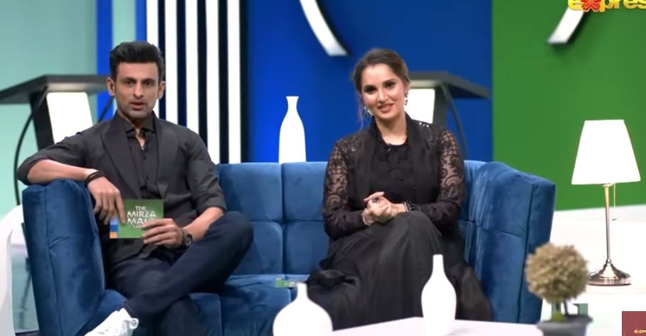 Shoaib Malik and Sania Mirza hosting The Mirza Malik Show