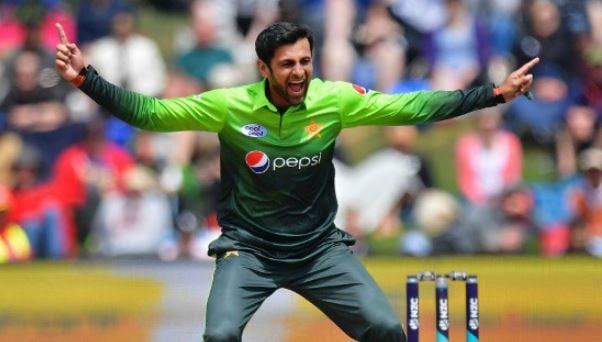 Shoaib malik after claiming a wicket in a match