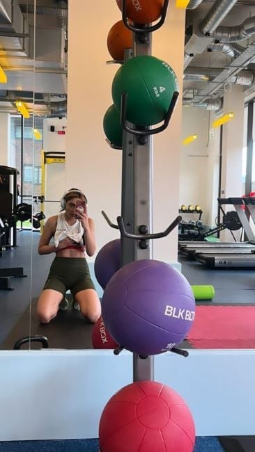 Shobhika Bali in the gym