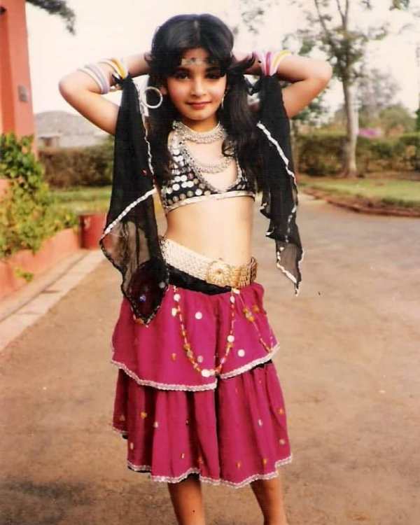 Shonali Nagrani dressed up as a belly dancer for a school event