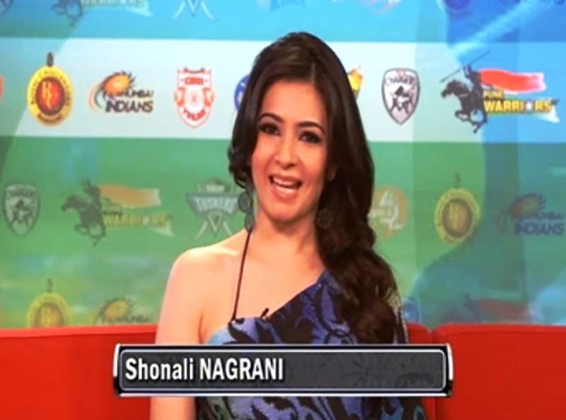 Shonali Nagrani while hosting a show covering the highlights of the Indian Premier League