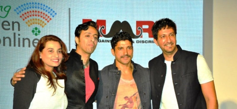 Shraddha with Salim, Farhan Akhtar, and Sulaiman during an event