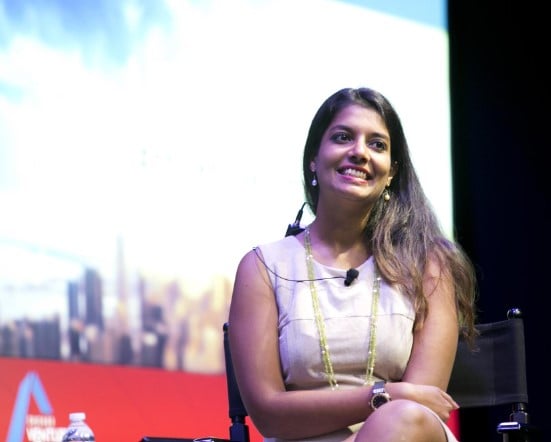 Shradha Agarwal while mentoring budding entrepreneurs