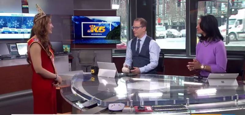 Shree Saini on a News Channel while giving an interview