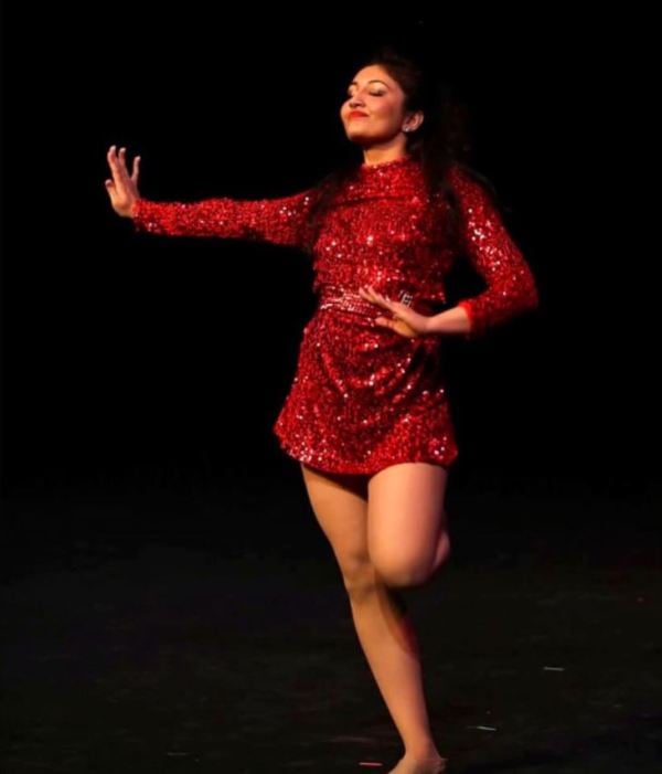 Shree Saini while dancing at her college