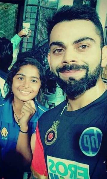 Shreyanka Patil with Virat Kohli