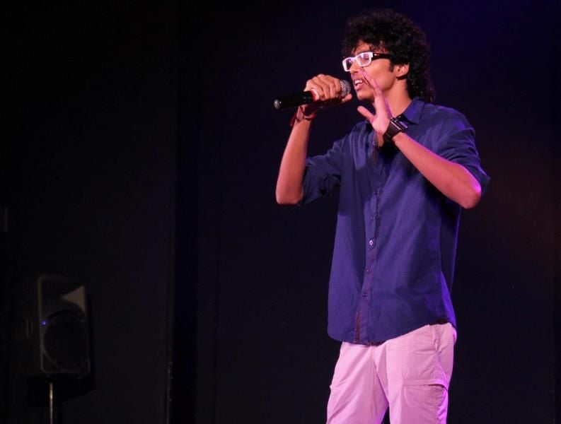 Shreyas Puranik during a live performance