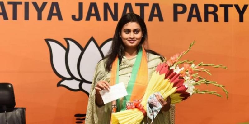 Shreyasi Singh after joining the BJP