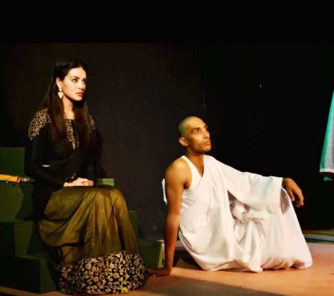 Shristi in a still from the theatre drama Shakespeare’s Hamlet