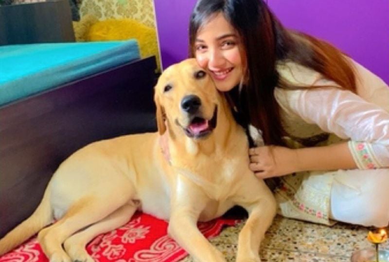 Shritama Mitra with her pet dog Finn