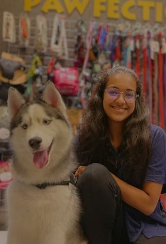 Shruthi Narayanan with her pet dog