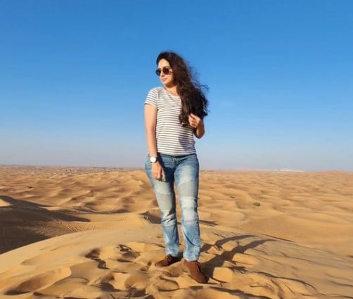Shruti Marathe during a trip