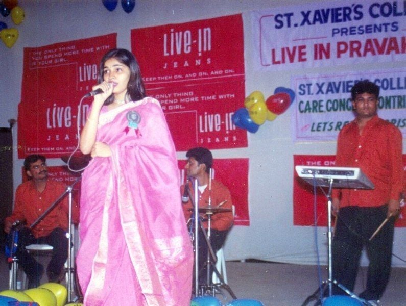 Shruti Pathak performing in a school function