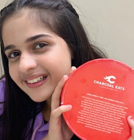 Shruti Sanjeev Choudhary while promoting a food product on social media