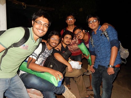 Shubham Kumar with his friends
