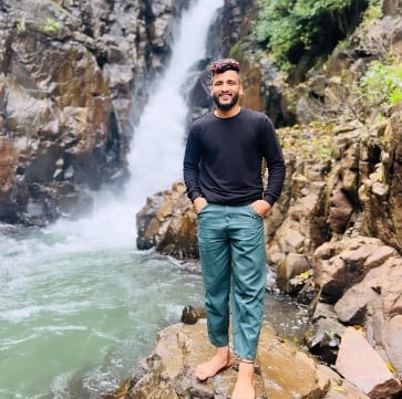 Shubham Shinde during a vacation