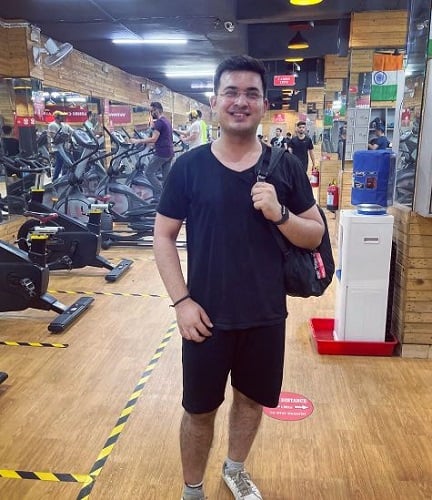 Shubhankar Mishra at a gym