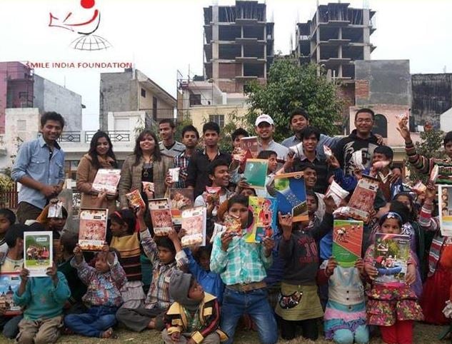 Shubhankar Mishra with his NGO kids