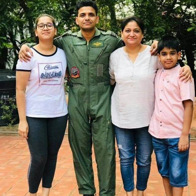 Shubhanshu Shukla (second from left) while working in the Indian Air Force