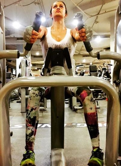 Shubra Aiyappa doing workout