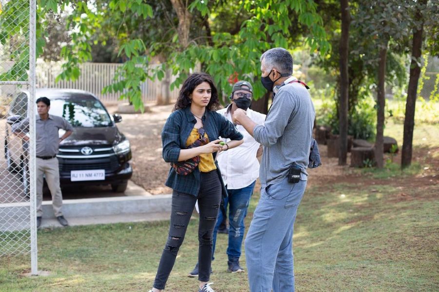 Shweta on the sets of Arya 2