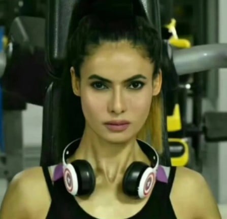 Shyna Sunsara during a gym session