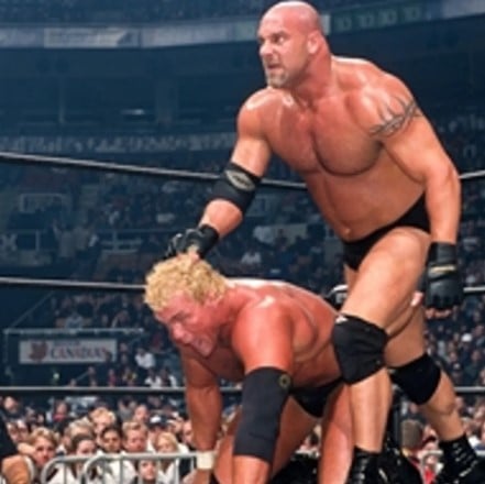 Sid Eudy (down) with Bill Goldberg