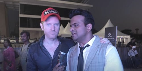 Siddharth Kannan on the red carpet event of Justin Bieber Show