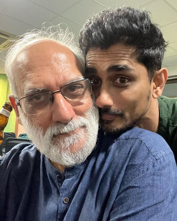 Siddharth with professor Keval Arora