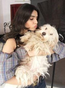 Sidhika Sharma Dog Lover