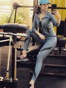 Sidhika Sharma in a gym