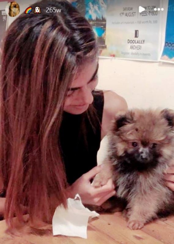 Sifat Sehgal with her pet dog